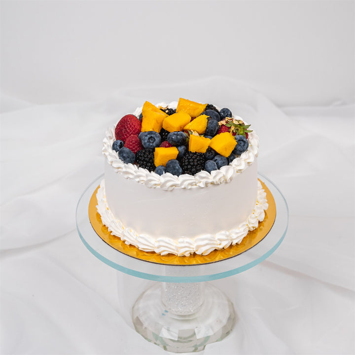 Triple Berry Mango Cake