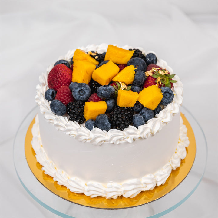Triple Berry Mango Cake