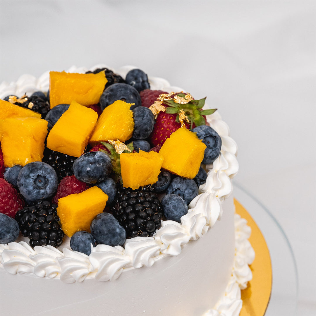 Triple Berry Mango Cake