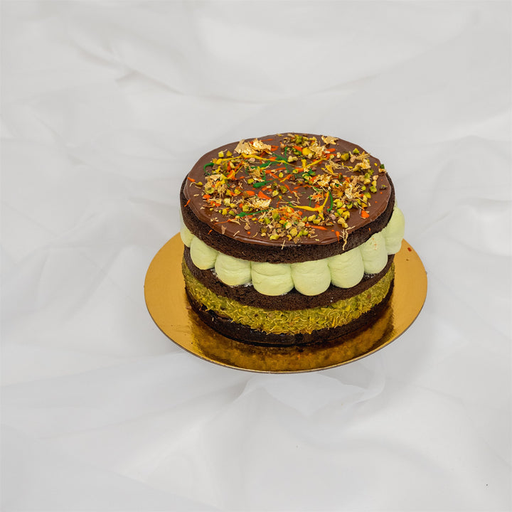 Dubai Chocolate Cake - Pistachio Kunafa