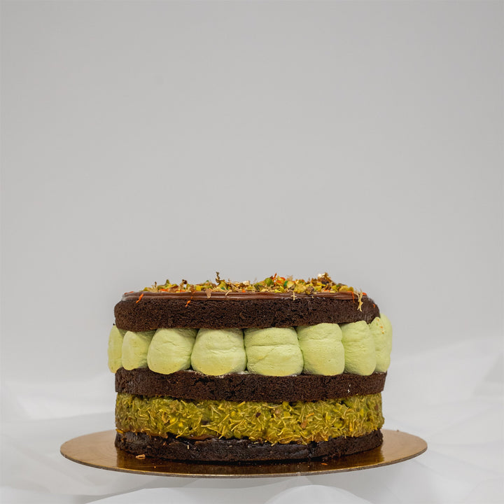 Dubai Chocolate Cake - Pistachio Kunafa