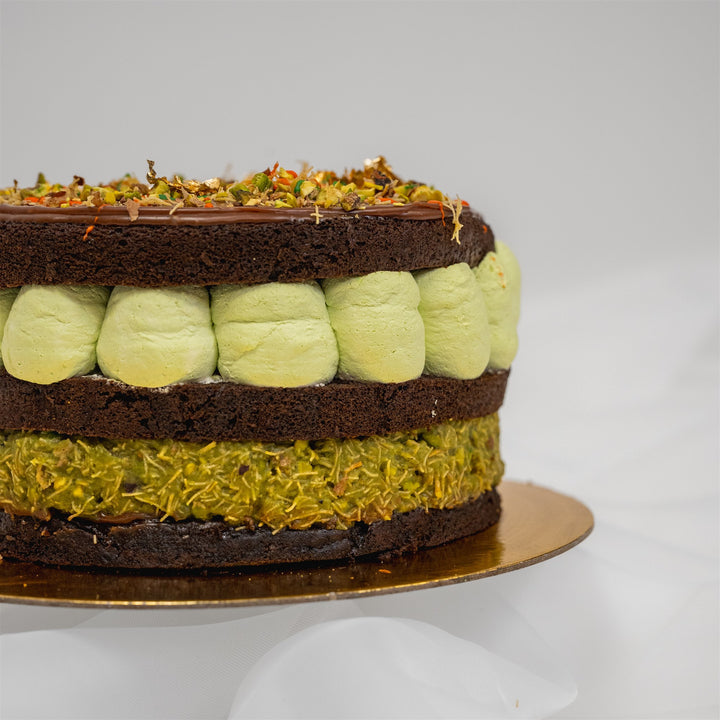 Dubai Chocolate Cake - Pistachio Kunafa