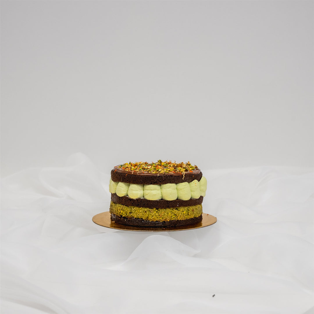 Dubai Chocolate Cake - Pistachio Kunafa