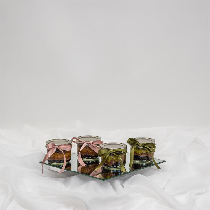 Dubai Chocolate Cake Jars