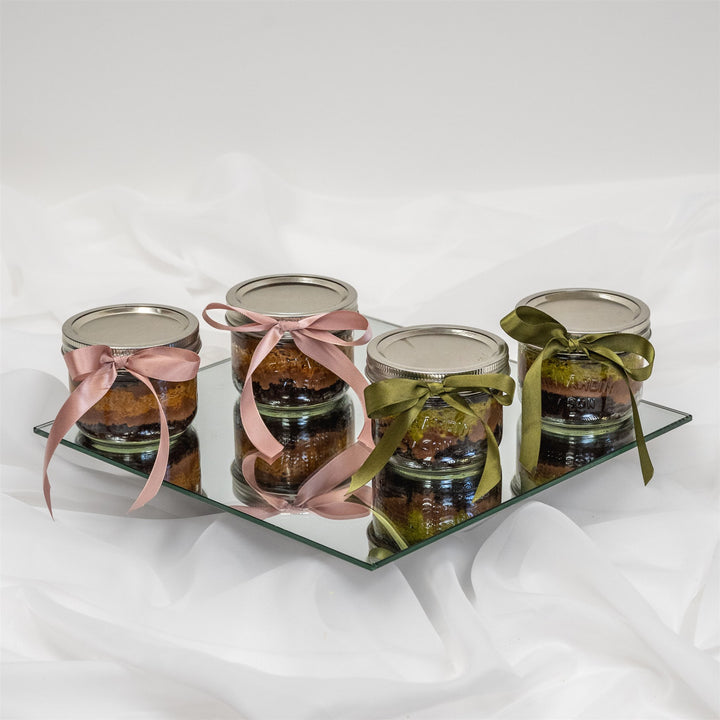 Dubai Chocolate Cake Jars