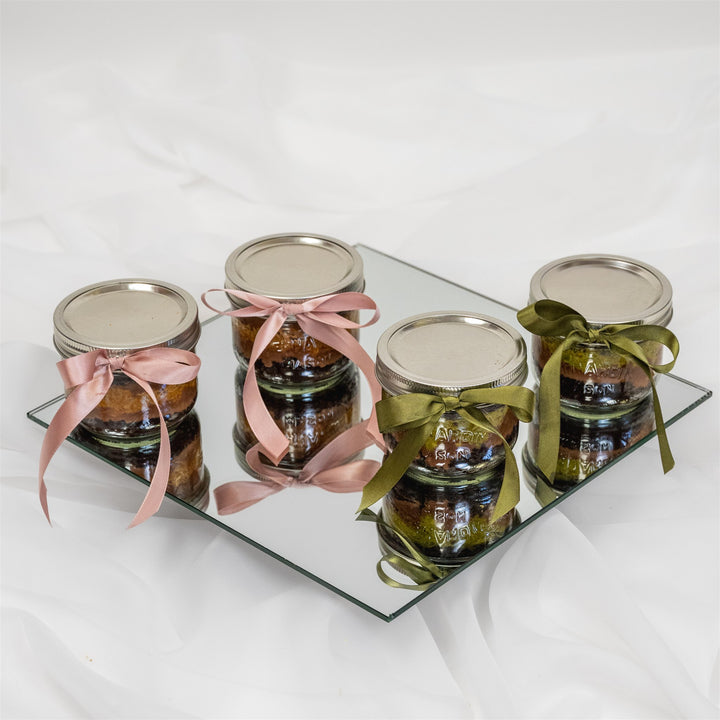 Dubai Chocolate Cake Jars