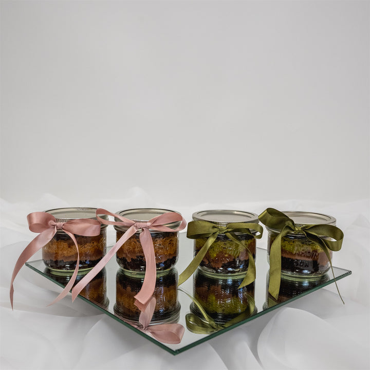Dubai Chocolate Cake Jars