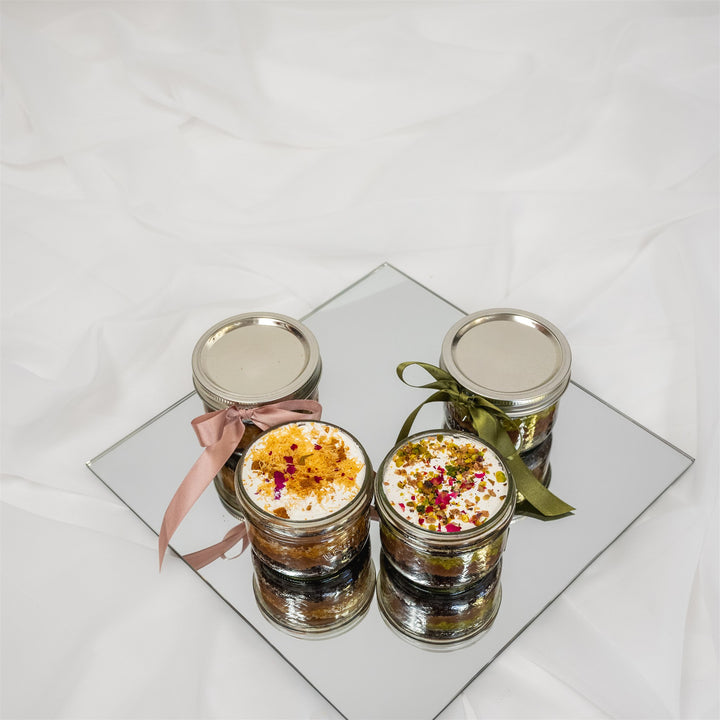 Dubai Chocolate Cake Jars