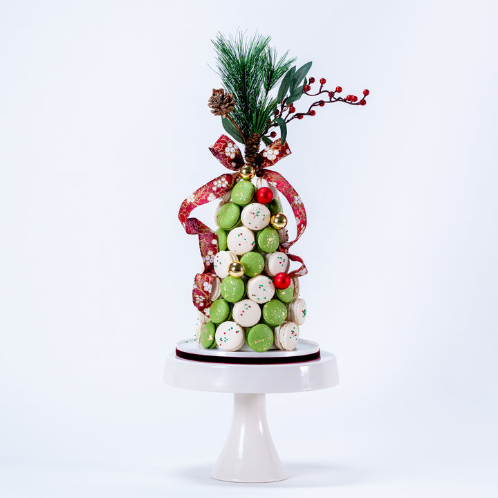 Festive Macaron Tower