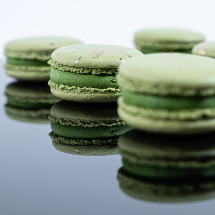 Pistachio White Chocolate Macarons