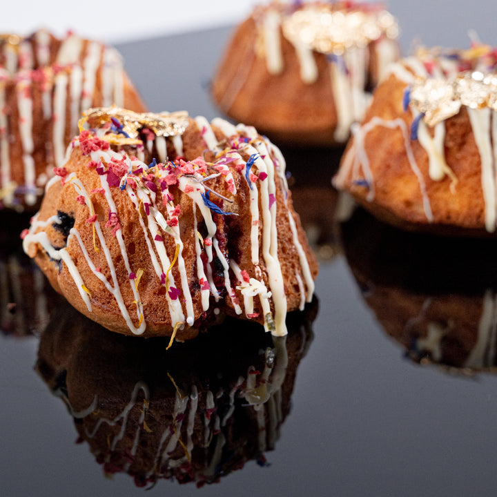 Triple Berry Bundt Cakes