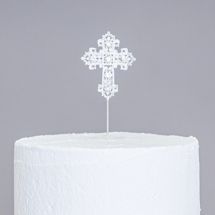 Small Cross Topper (Silver)