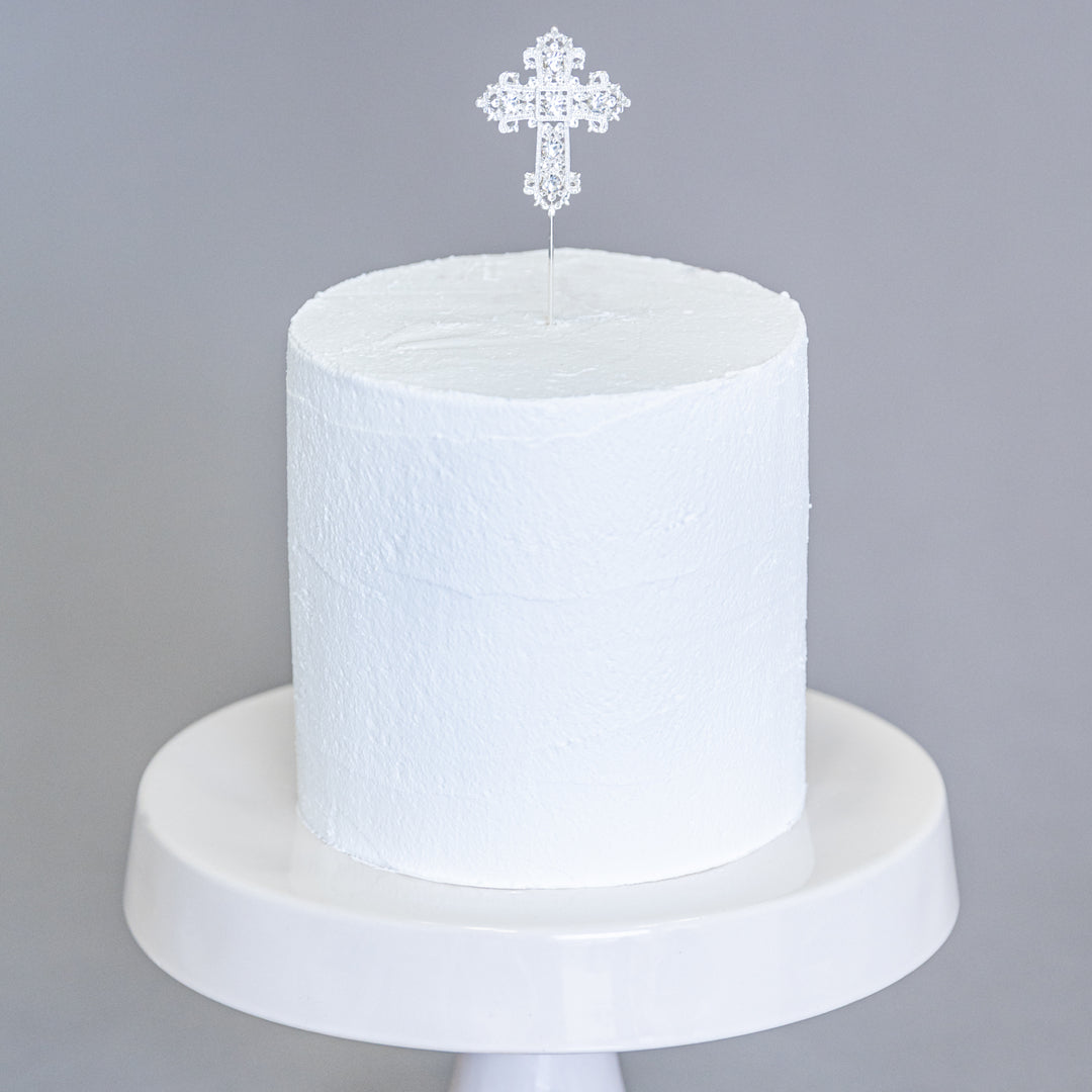 Small Cross Topper (Silver)