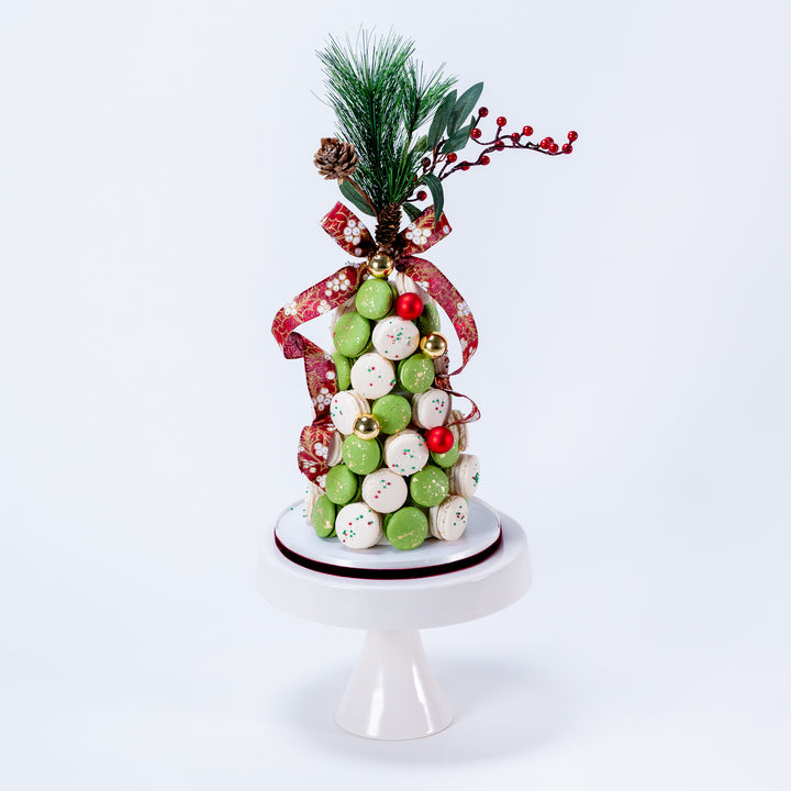 Festive Macaron Tower