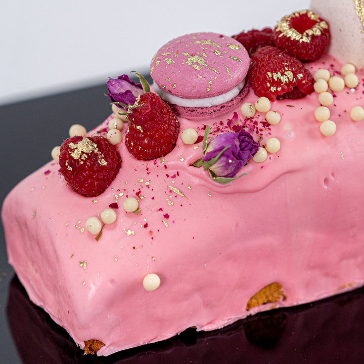 Lychee Raspberry Rose Pound Cake