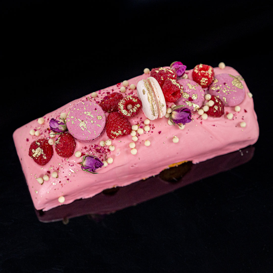 Lychee Raspberry Rose Pound Cake