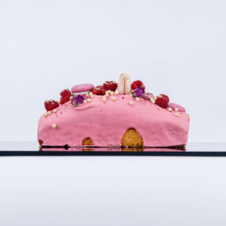 Lychee Raspberry Rose Pound Cake