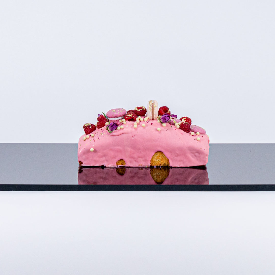 Lychee Raspberry Rose Pound Cake