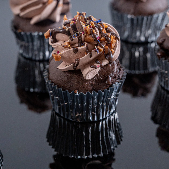 Chocolate Caramel Crunch Cupcakes