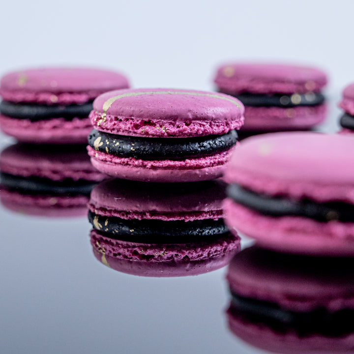 Cherry Chocolate Macarons