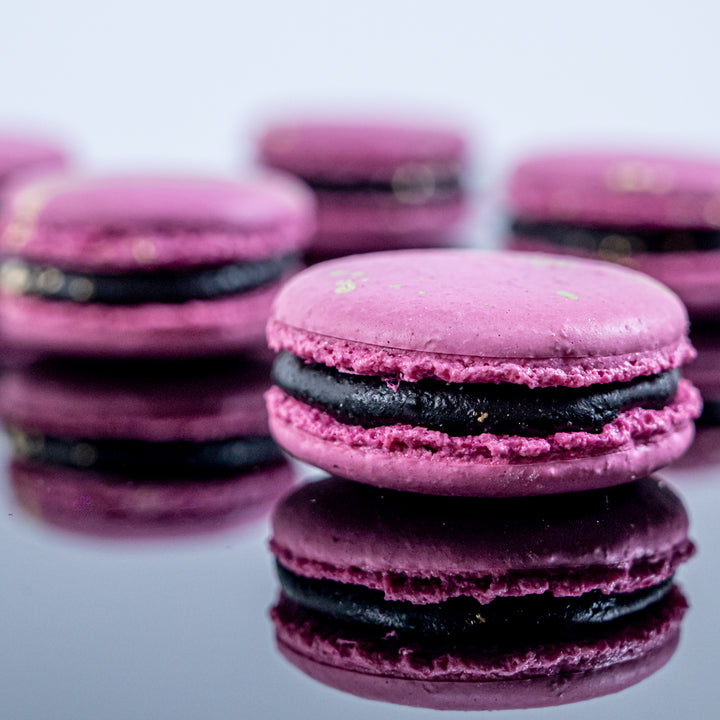 Cherry Chocolate Macarons