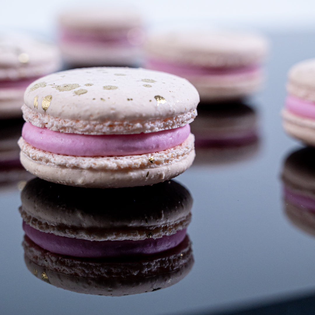 Raspberry White Chocolate Macarons