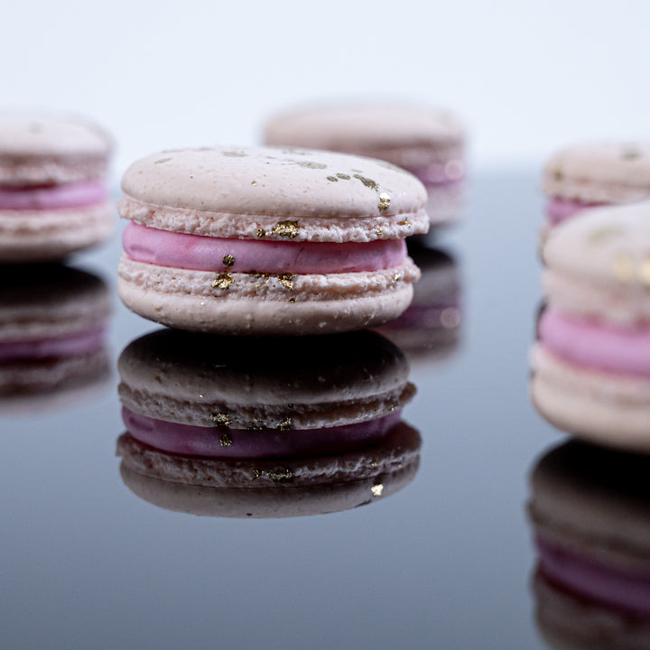 Raspberry White Chocolate Macarons